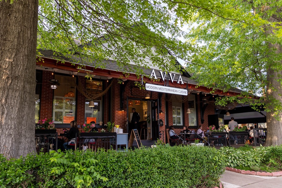 AVVA outdoor patio and entrance