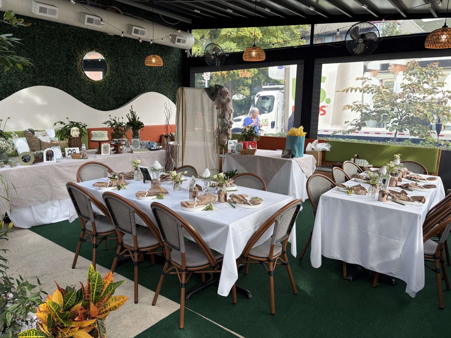 Guests dining inside AVVA